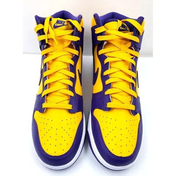 Nike | Shoes | Nike Dunk High Retro Purple Yellow Lakers  display picture 2